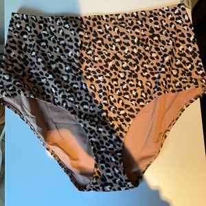 Aerie Animal print high waisted bikini bottoms